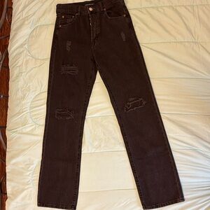 Aeropostale 90s Super High-Rise Baggy Jean - Black Wash - Size 4